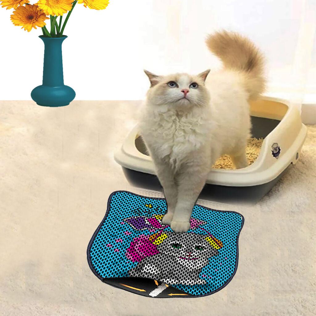 Aberto Design Prostorika za toalet za mačke Kdkafa0245, 40 x 50 cm, Tirkizna