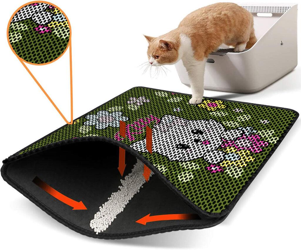 Aberto Design Prostorika za toalet za mačke Nrszn0071, 45 x 60 cm, Zelena