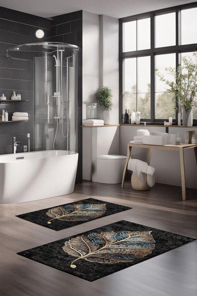 L'essentiel Maison Set prostirki za kupatilo CT-5404, 2 Komada, Bela