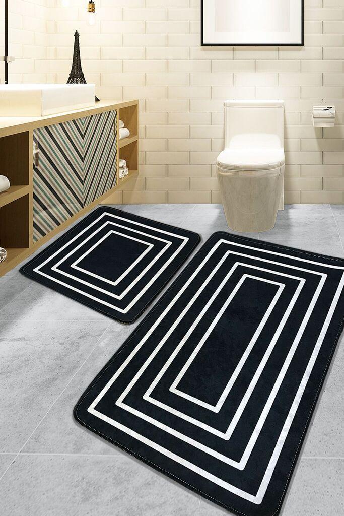 L'essentiel Maison Set prostirki za kupatilo Wale, 2 Komada, Bela