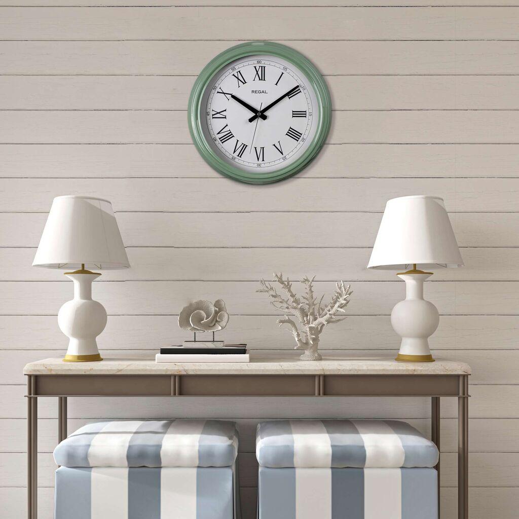 Wallity Zidni sat Retro Metal, 40x40 cm, Želeni