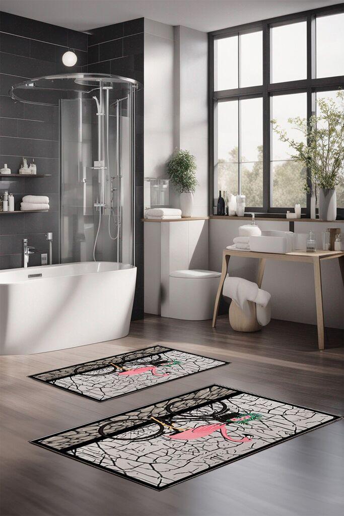 L'essentiel Maison Set prostirki za kupatilo CT-5156, 2 Komada, Šarena