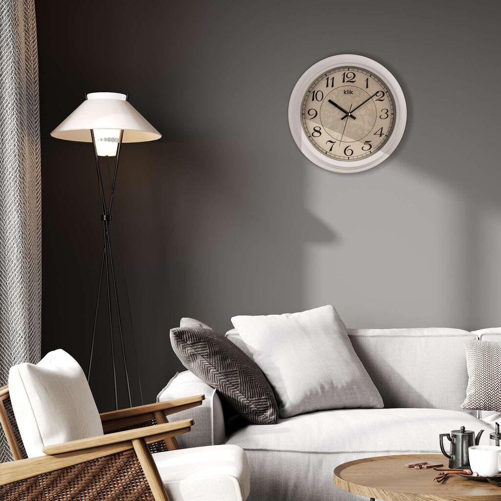 Wallity Zidni sat Alfa, 31x31 cm, Beli