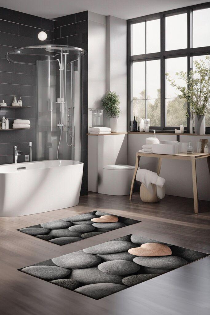 L'essentiel Maison Set prostirki za kupatilo CT-5277, 2 Komada, Siva