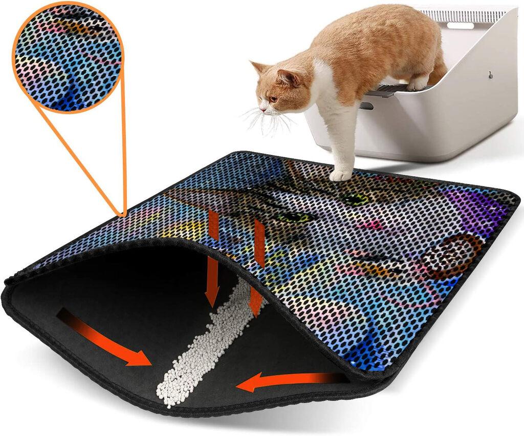 Aberto Design Prostorika za toalet za mačke Nrszn0173, 45 x 60 cm, Šarena