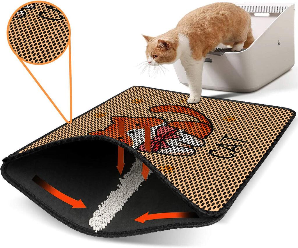 Aberto Design Prostorika za toalet za mačke Nrszn0148, 45 x 60 cm, Narandžasta