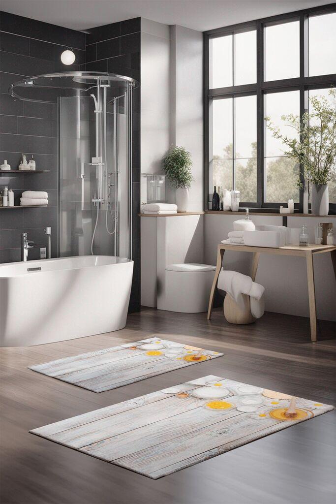 L'essentiel Maison Set prostirki za kupatilo CT-5200, 2 Komada, Svetlosiva