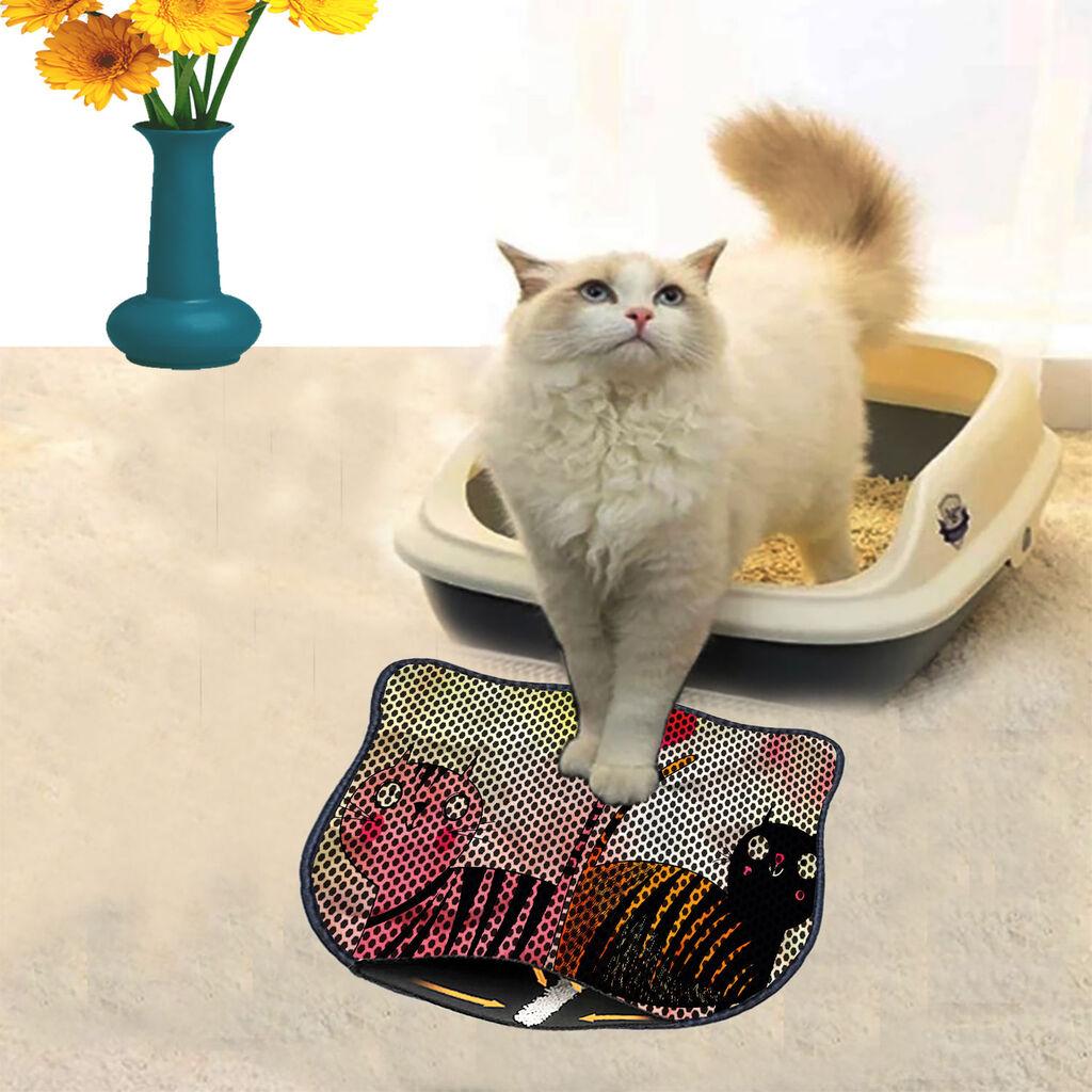 Aberto Design Prostorika za toalet za mačke Kdkafa0015, 40 x 50 cm, Šarena