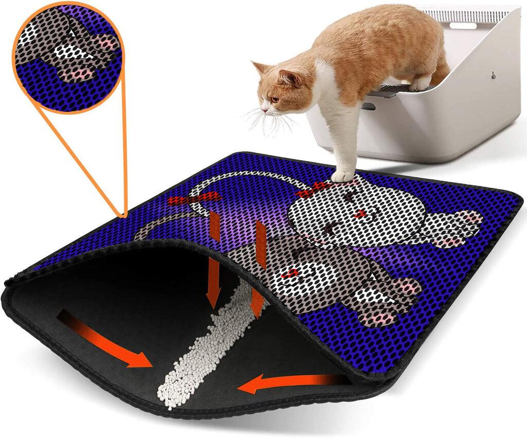 Aberto Design Prostorika za toalet za mačke Nrszn0086, 45 x 60 cm, Ljubičasta