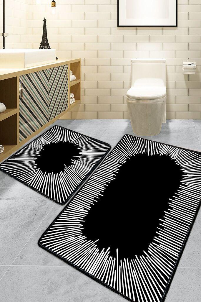 L'essentiel Maison Set prostirki za kupatilo Somber, 2 Komada, Crna