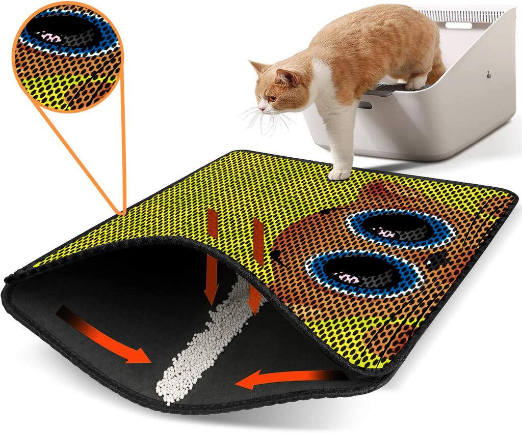 Aberto Design Prostorika za toalet za mačke Nrszn0238, 45 x 60 cm, Žuta