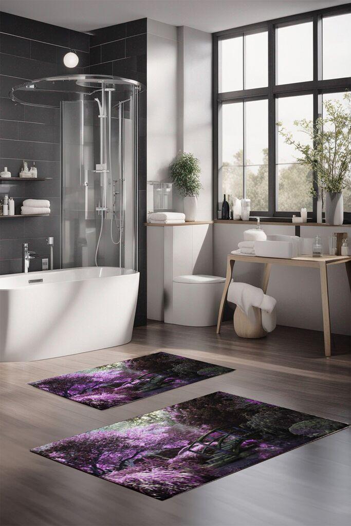 L'essentiel Maison Set prostirki za kupatilo CT-5153, 2 Komada, Ljubičasta