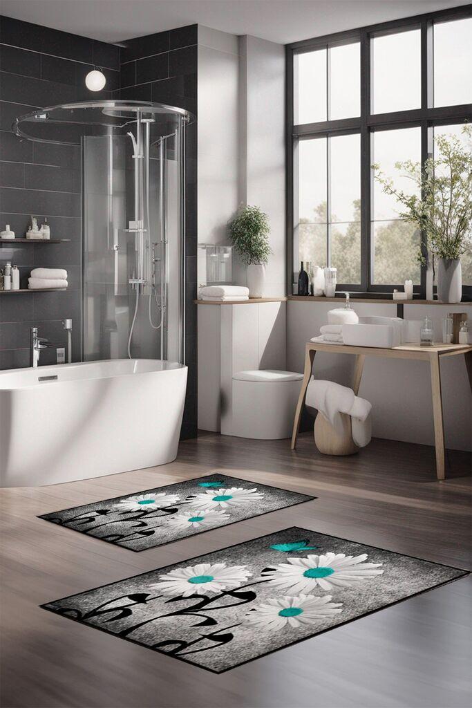 L'essentiel Maison Set prostirki za kupatilo CT-5378, 2 Komada, Siva