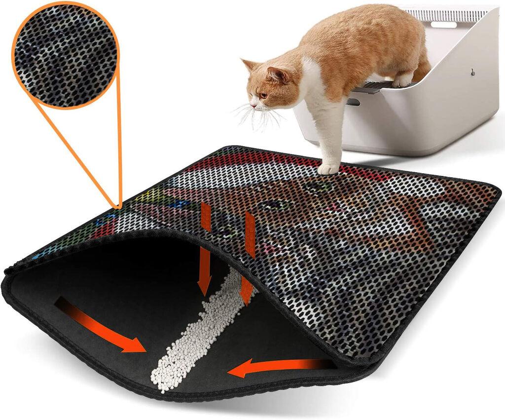 Aberto Design Prostorika za toalet za mačke Nrszn0165, 45 x 60 cm, Šarena