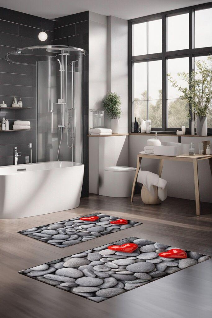 L'essentiel Maison Set prostirki za kupatilo CT-5278, 2 Komada, Siva