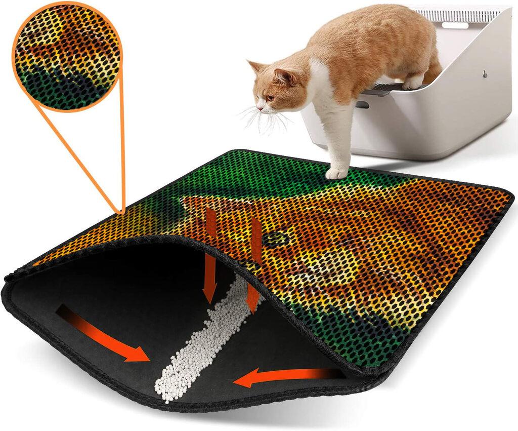 Aberto Design Prostorika za toalet za mačke Nrszn0130, 45 x 60 cm, Šarena