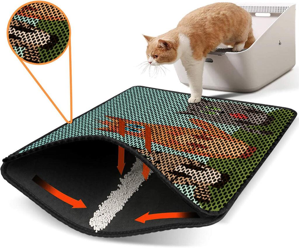 Aberto Design Prostorika za toalet za mačke Nrszn0211, 45 x 60 cm, Šarena