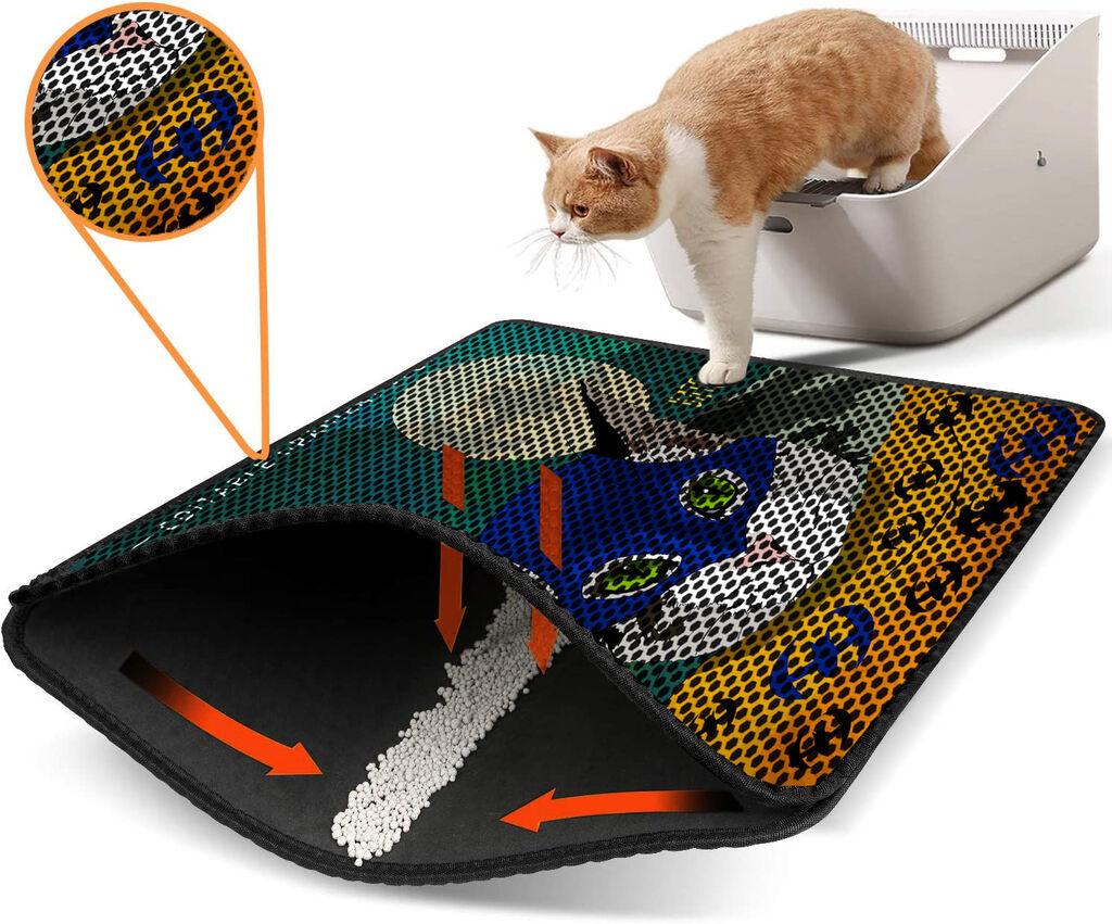 Aberto Design Prostorika za toalet za mačke Nrszn0202, 45 x 60 cm, Šarena