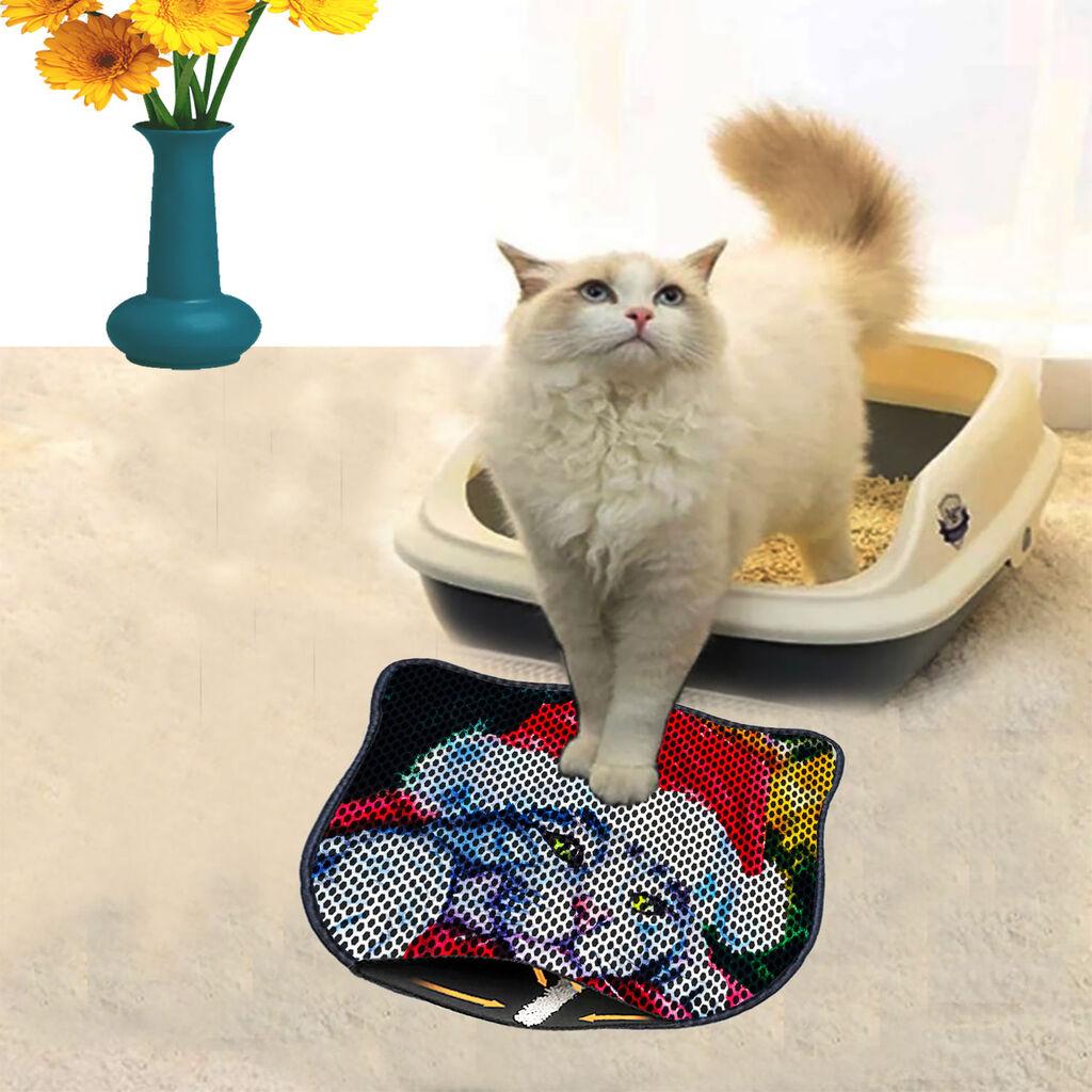 Aberto Design Prostorika za toalet za mačke Kdkafa0116, 40 x 50 cm, Šarena