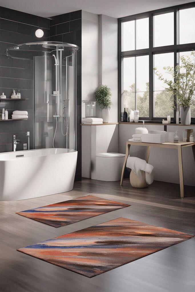 L'essentiel Maison Set prostirki za kupatilo CT-5053, 2 Komada, Šarena