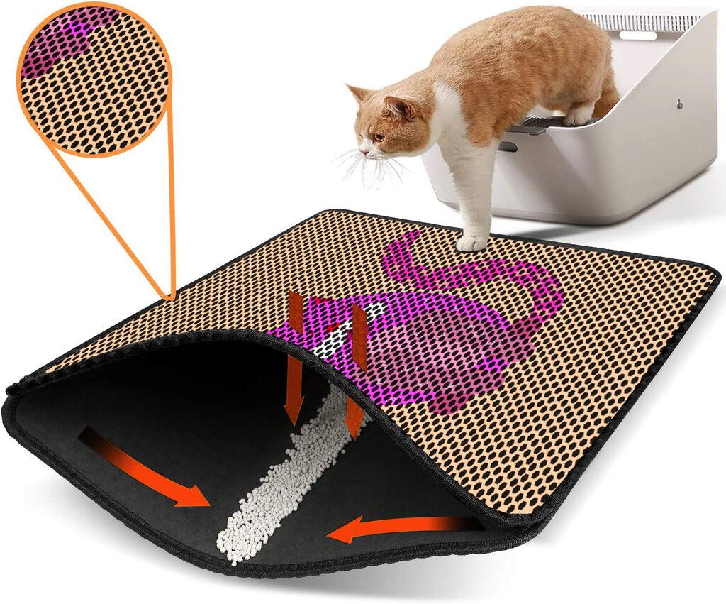 Aberto Design Prostorika za toalet za mačke Nrszn0249, 45 x 60 cm, Žuta