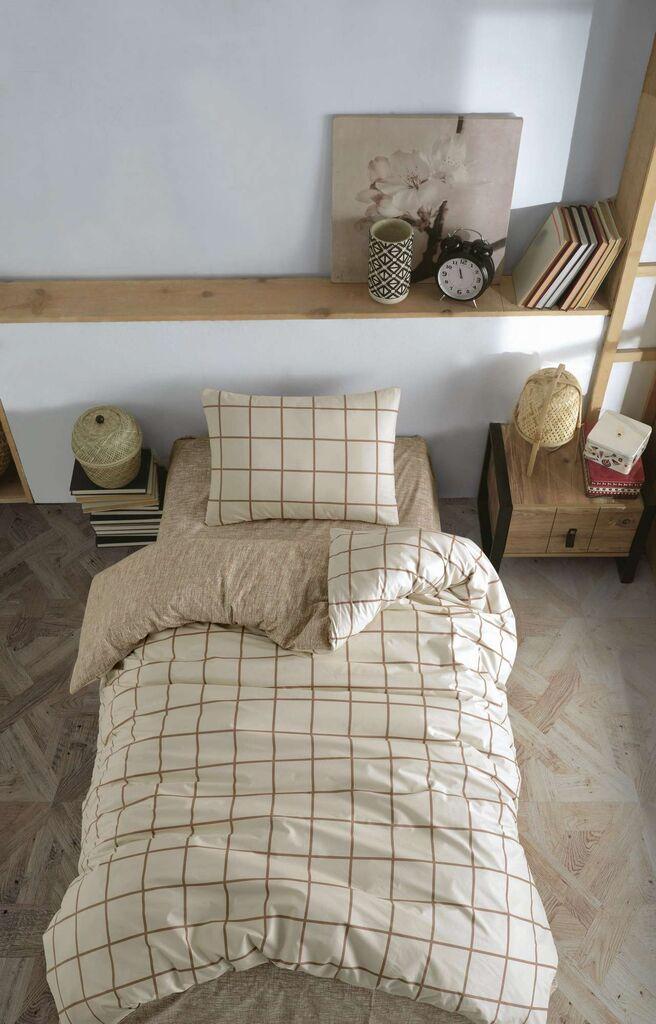 L'essentiel Maison Komplet posteljine Kare, 160x220 cm, Krem