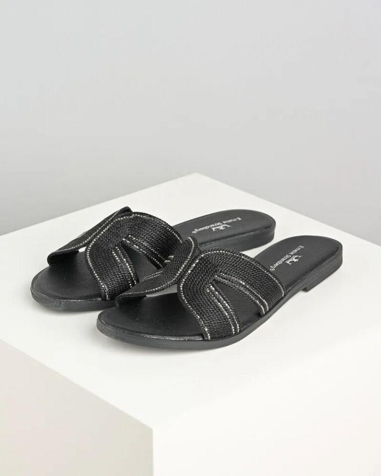 Emelie Strandberg Ženske modne papuče PA2589, Crne