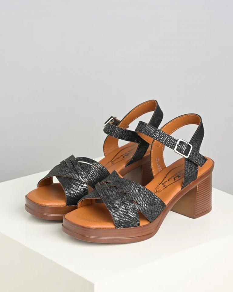 Emelie Strandberg Ženske sandale na štiklu S2544, Crne