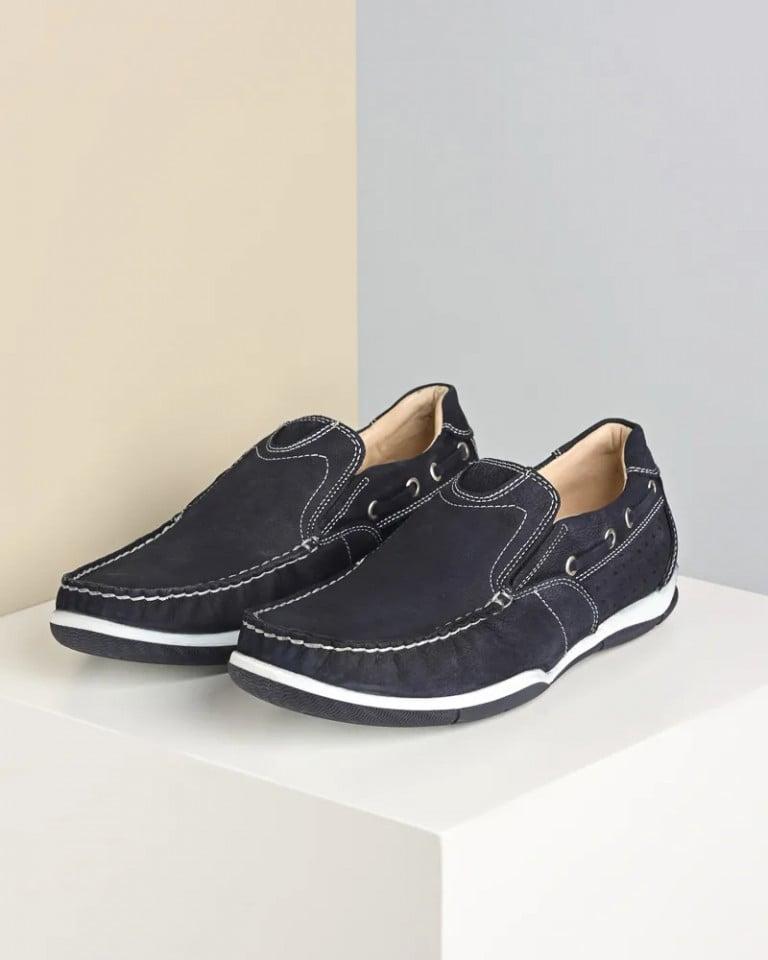 Lak korak Muške mokasine 11153-1, Teget