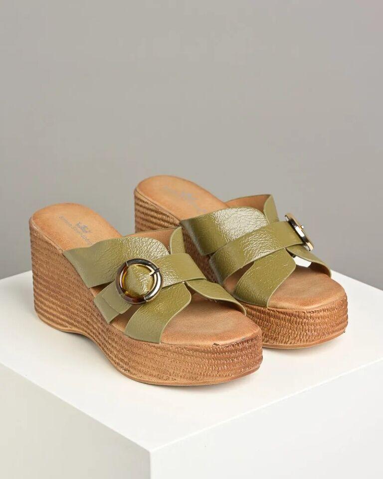 Emelie Strandberg Ženske papuče PA1239, Maslinaste