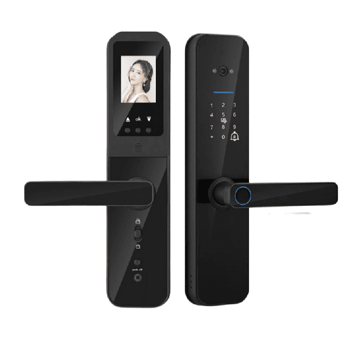 Smart Nest Pametna brava sa kamerom, otiskom prsta i šifrom, Crna