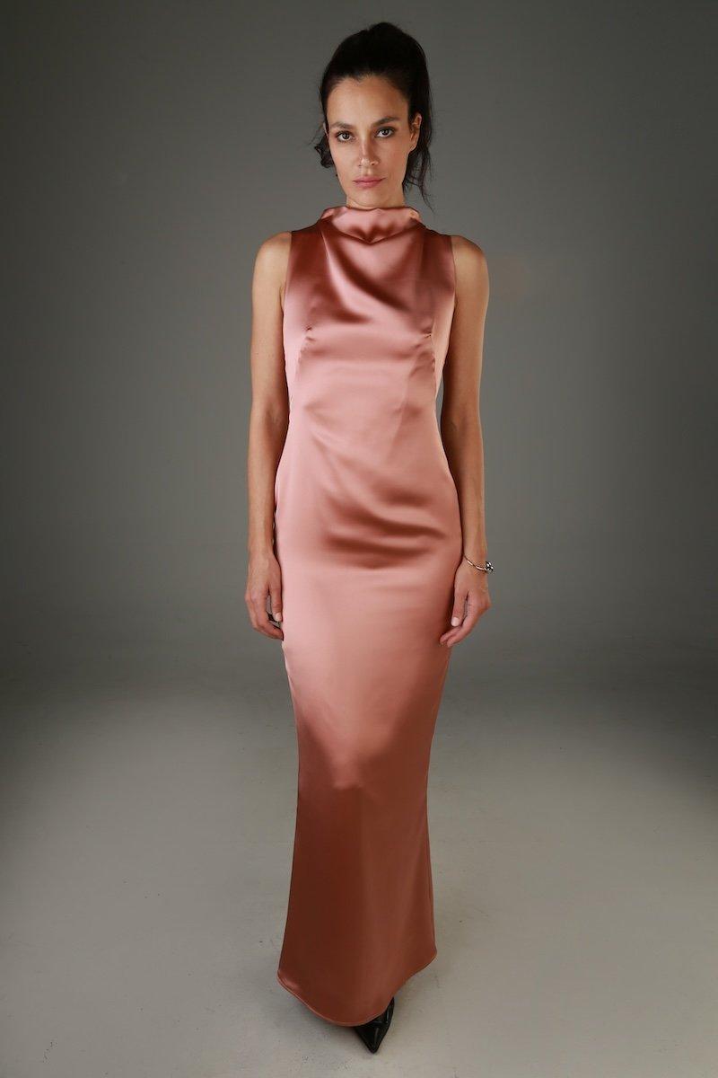 LAPPA Ženska duga haljina Aurora, Roze