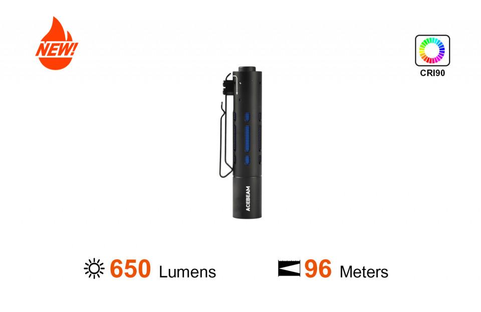 Acebeam Baterijska lampa Rider RX, 650 LM, Crna