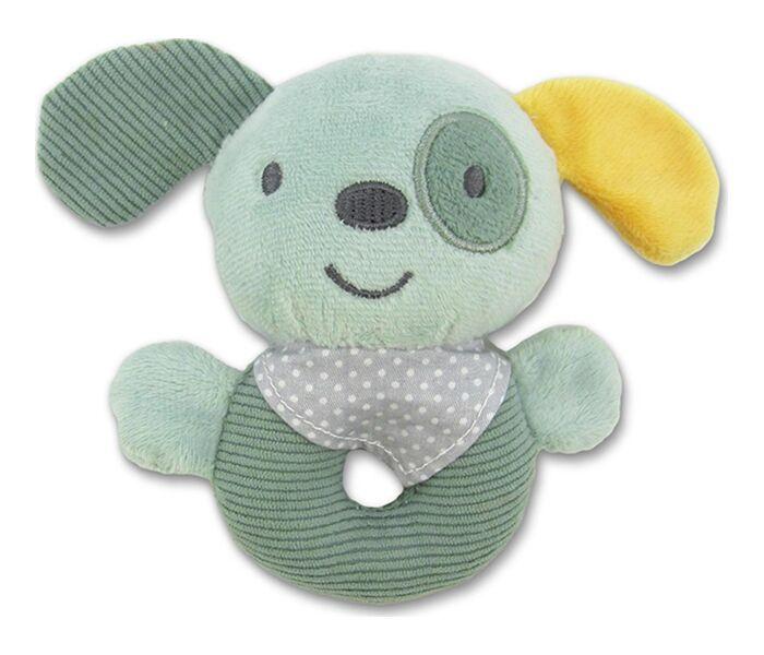 Lorelli Plišana igračka zvečka za bebe Dog, Zelena