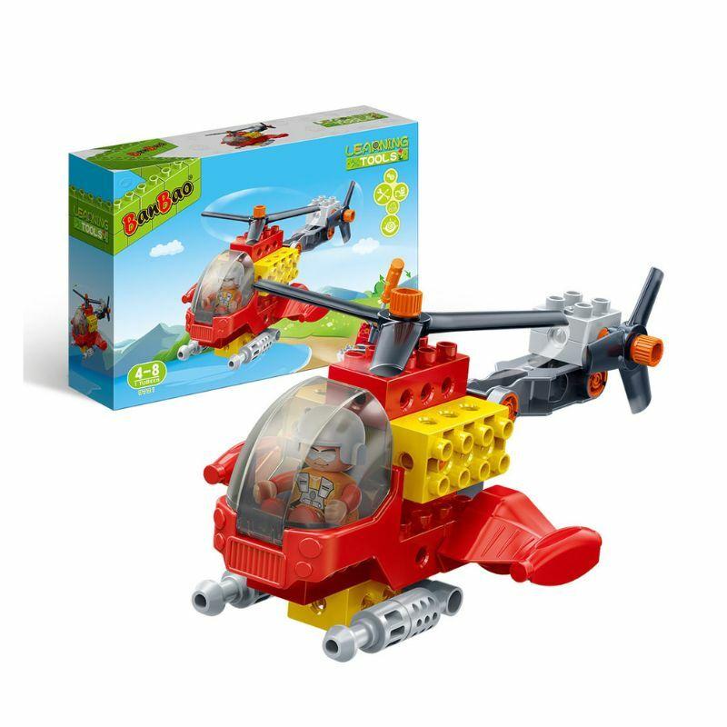 Ban Bao Igračka kocke Learning Tool Helikopter, 17 delova