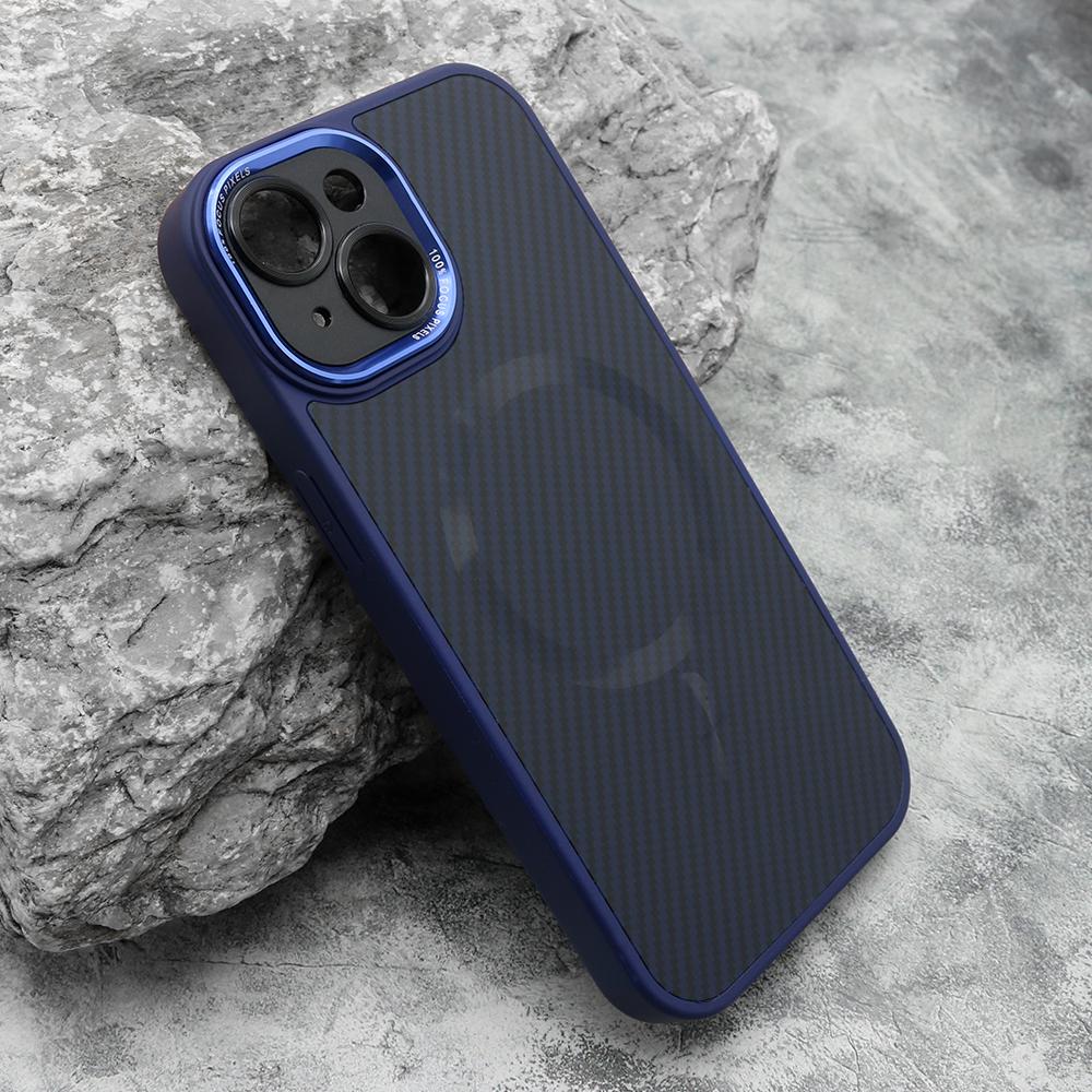 Maska za mobilni telefon iPhone 15 CARBON, Magsafe, Plava