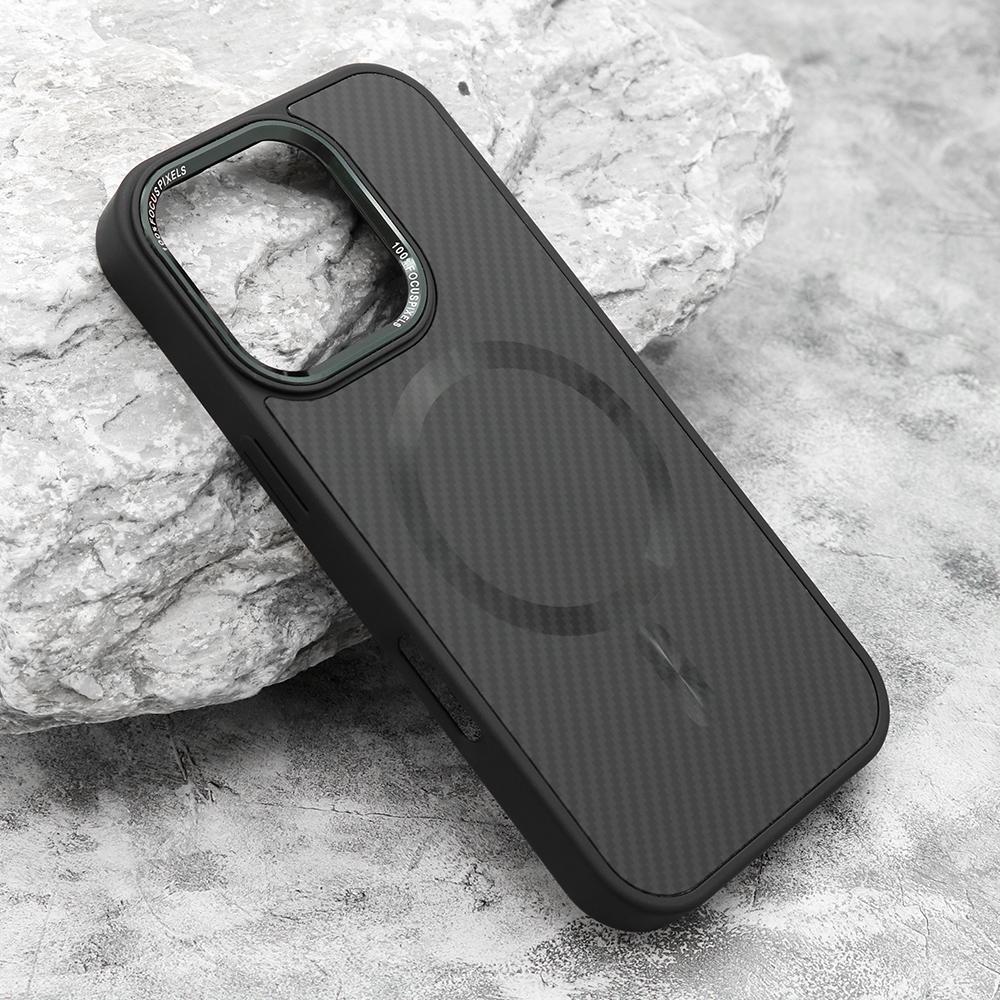Maska za mobilni telefon iPhone 16 Pro CARBON, Magsafe, Crna
