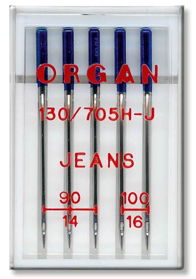 ORGAN Mašinske igle Jeans NM 90-100 130/705H