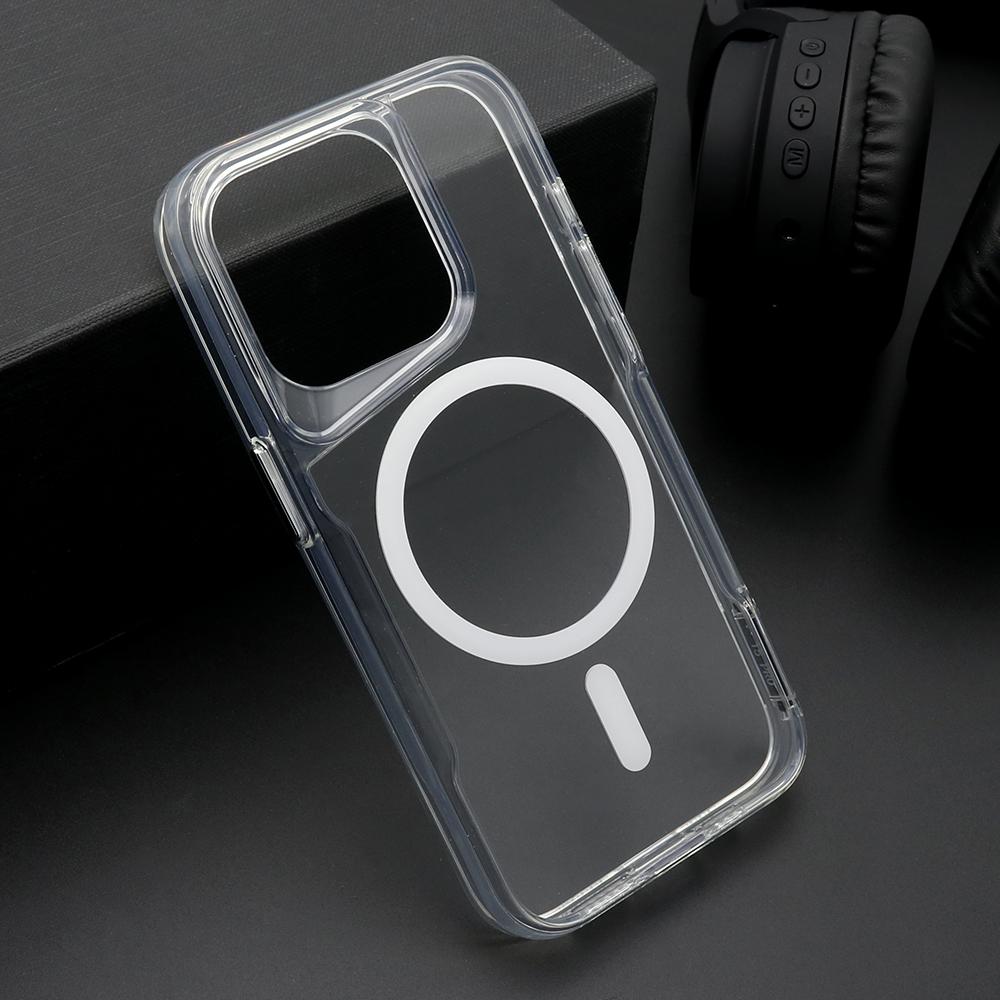 Maska za mobilni telefon iPhone 15 Pro AURA, Magsafe, Bela