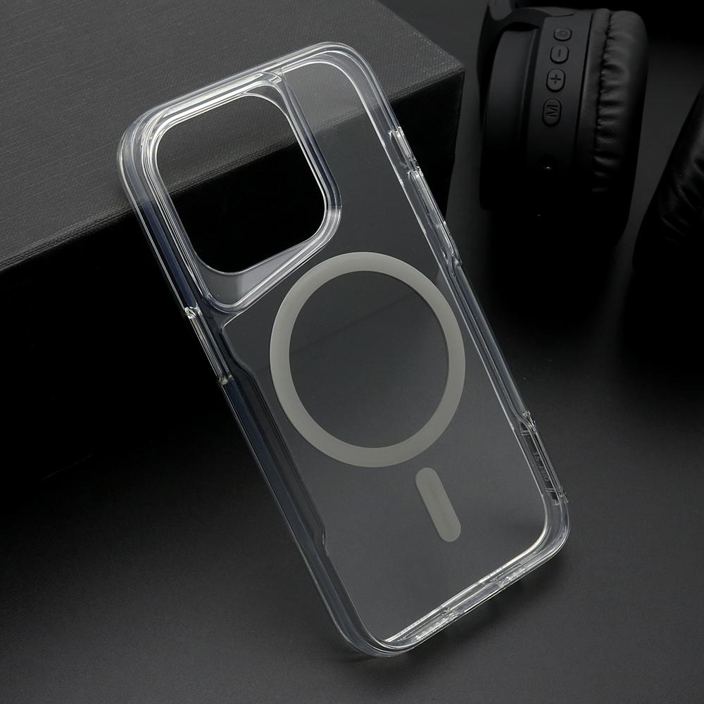 Maska za mobilni telefon iPhone 15 Pro AURA, Magsafe, Siva