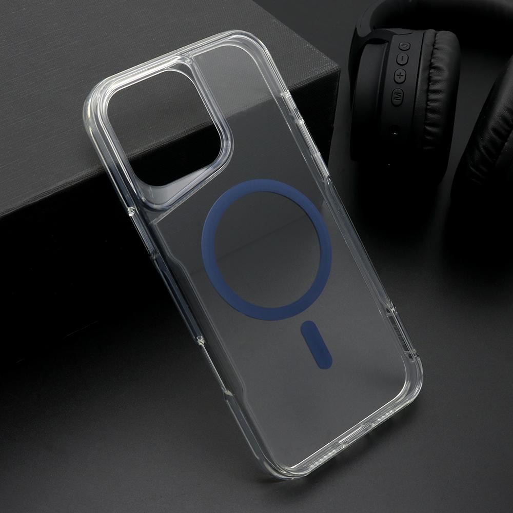 Maska za mobilni telefon iPhone 16 Pro Max AURA, Magsafe, Plava