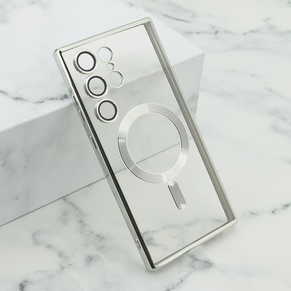 Maska za mobilni telefon Samsung Galaxy S24 Ultra 5G CAMERA PROTECT, Magsafe, Srebrne boje
