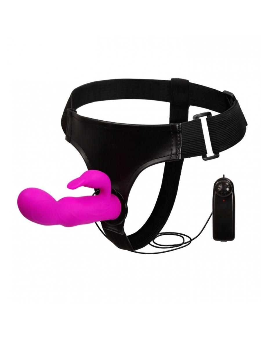 BAILE Strap on sa vibracijom Ultra Passionate, Roze