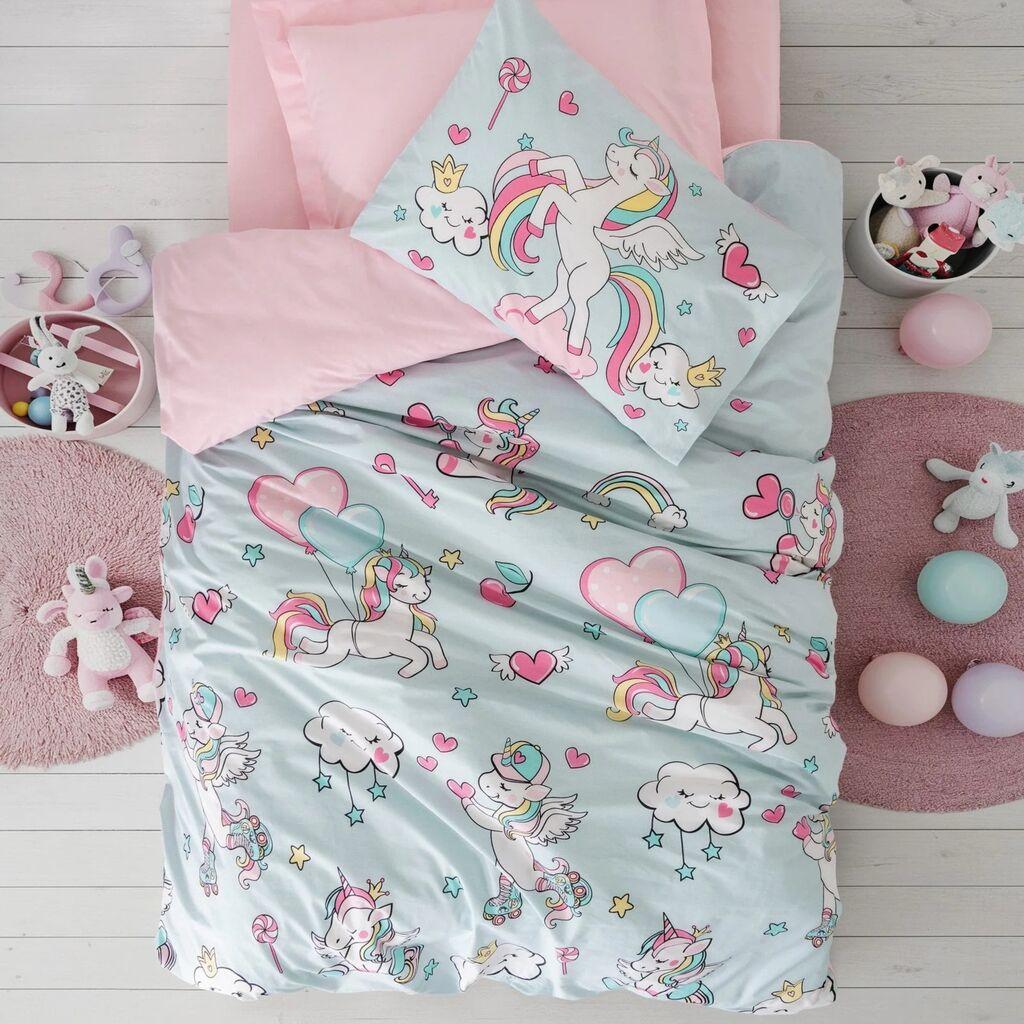 Set jorganska navlaka i jastučnica Twinka, 140x200 cm, Svetlozeleni