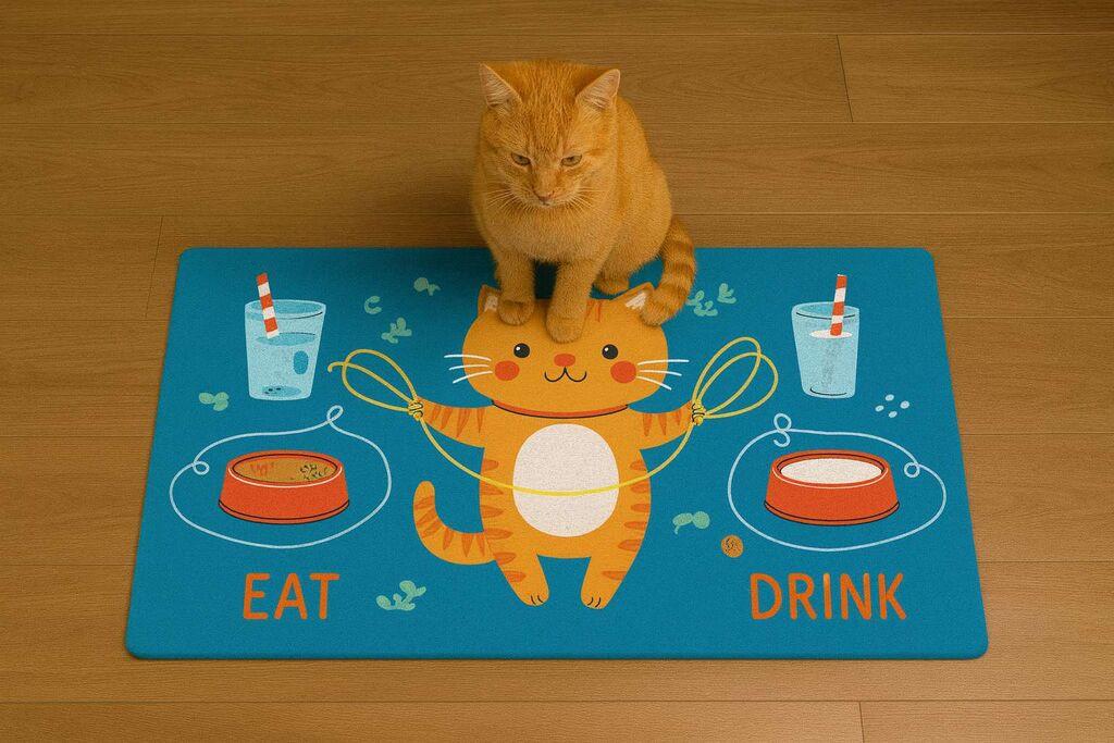 Paws & Whiskers Podloga za hranilice Paspet 4, 40x70 cm, Šarena