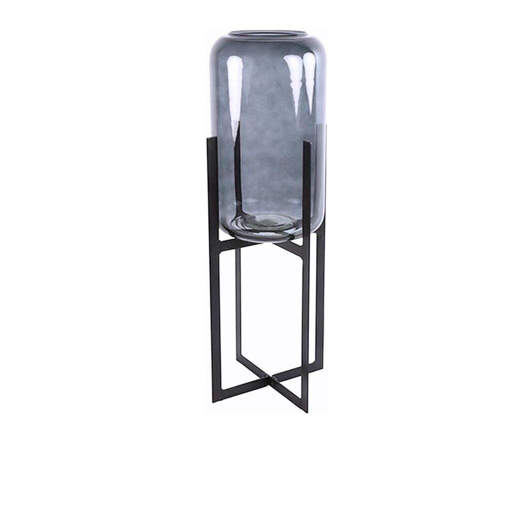 DekorDom Vaza za cveće za cveće na postolju Debbi 792545, 65 cm, Siva