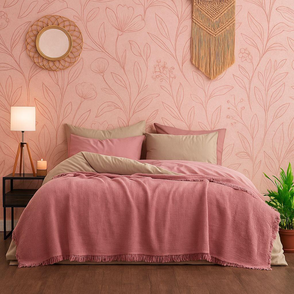 L'essentiel Maison Prekrivač za dupli krevet, 200x220 cm, Roze