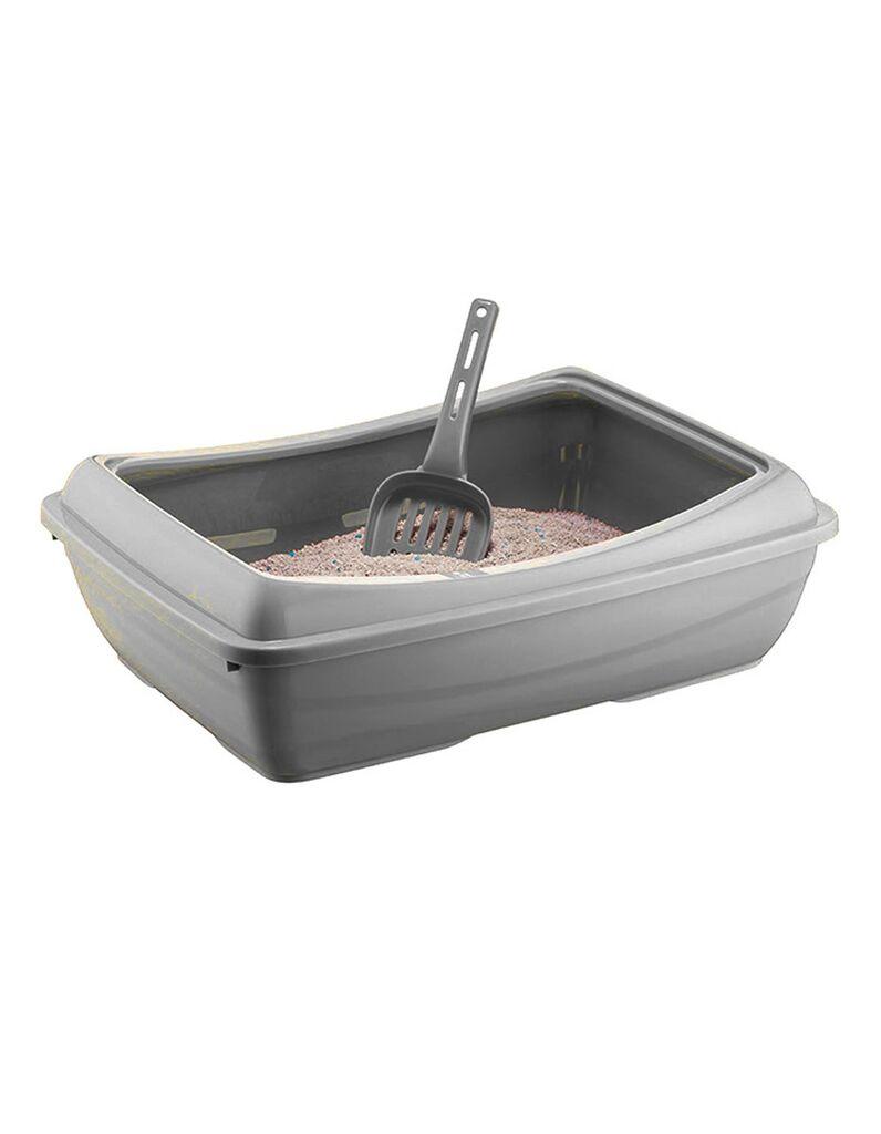 Paws & Whiskers Otvoreni toalet za mačke 5091-5, Sivi