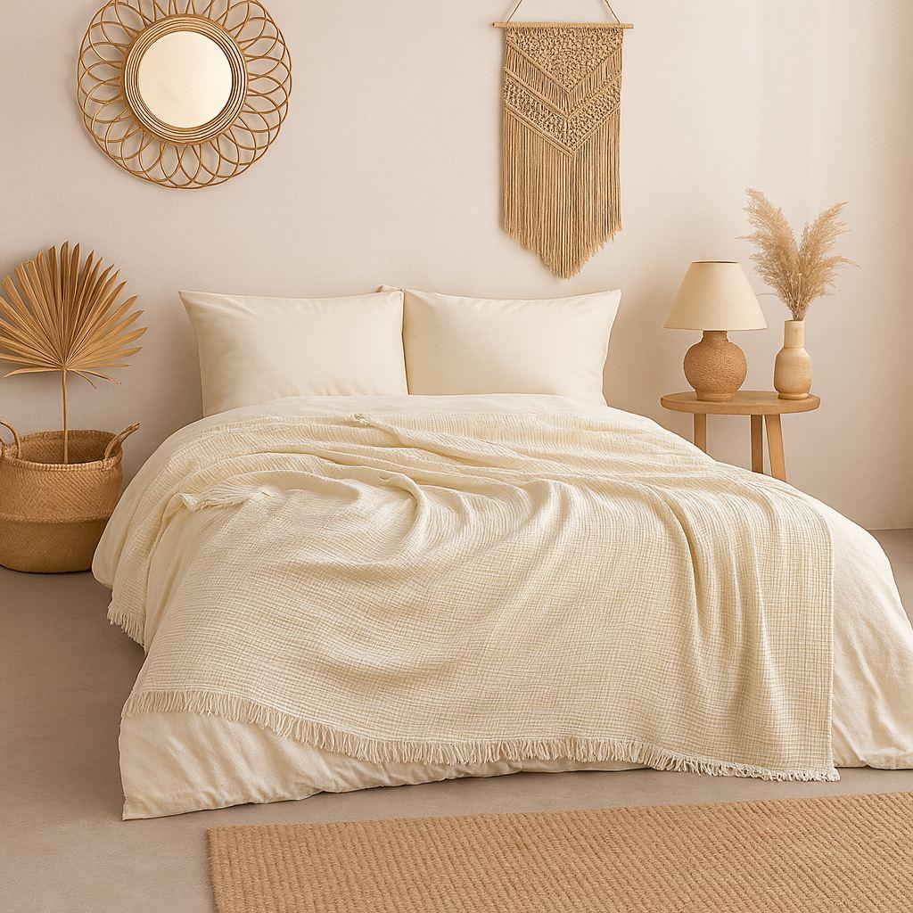 L'essentiel Maison Prekrivač za dupli krevet, 200x220 cm, Krem