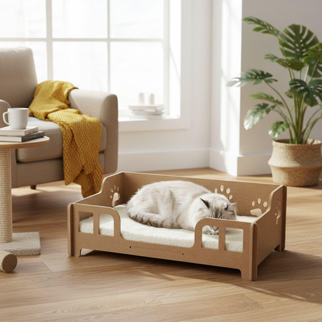 Paws & Whiskers Krevet za mačke Lyra, Hrast